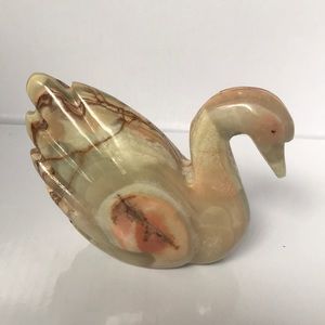 Handcrafted Genuine Onyx Swan